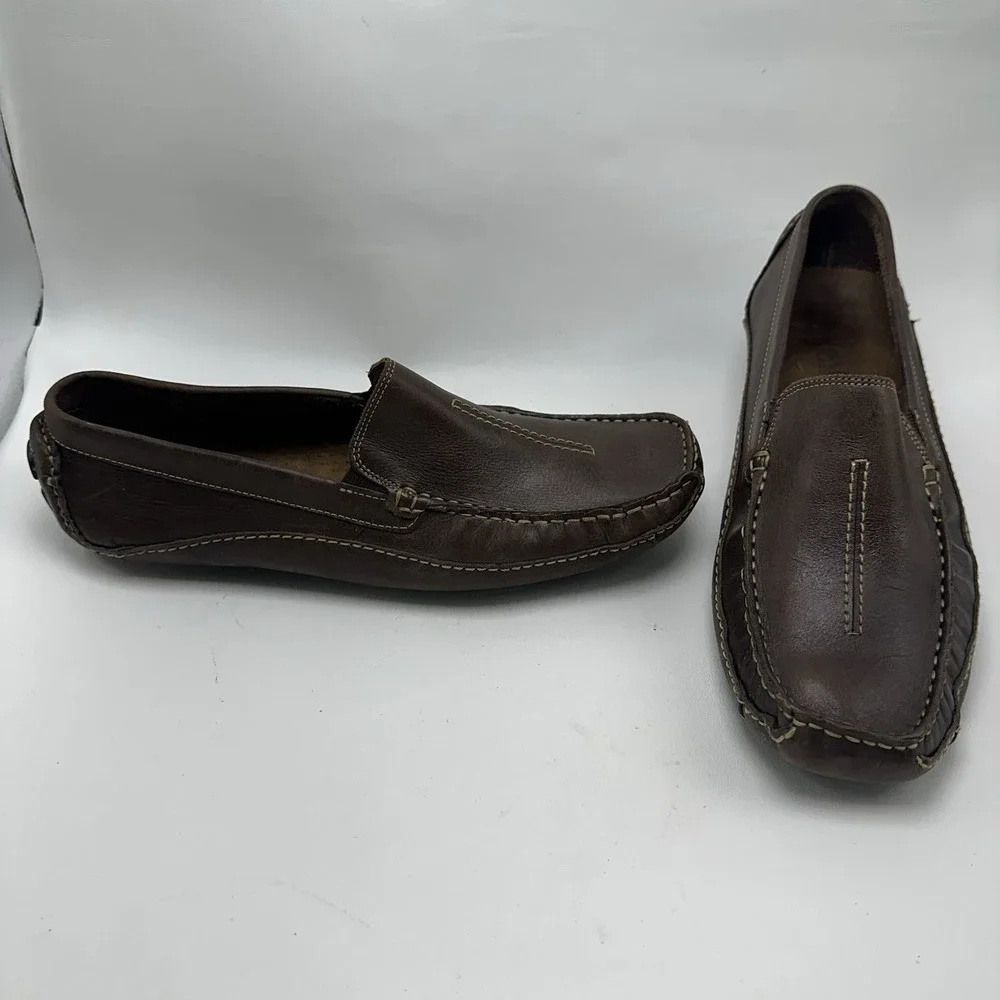 Clarks England‎ Mansell Men's Shoes Size 11 M Brown Leather Driving Loafers
